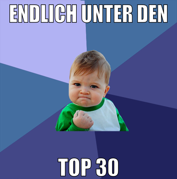 endlich unter den top 30