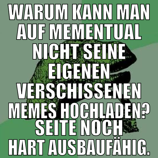 warum kann man auf mementual nicht seine eigenen v