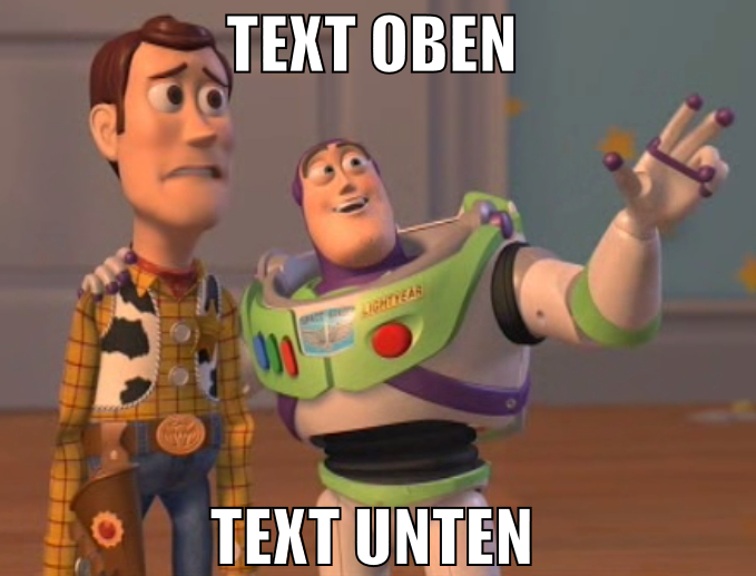 Text oben  Text unten