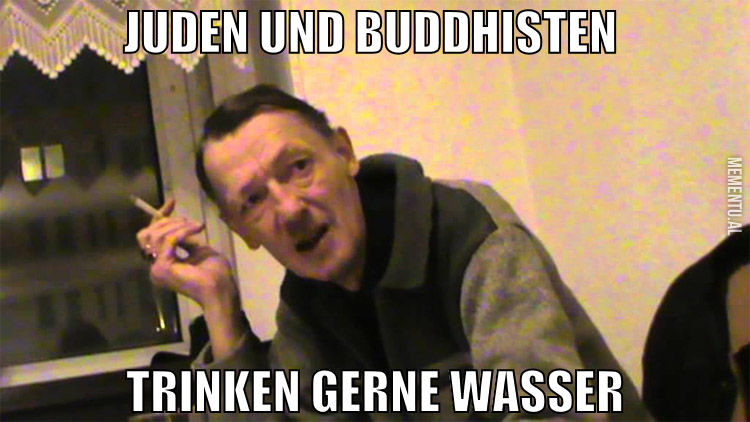 Juden und Buddhisten  trinken gerne wasser
