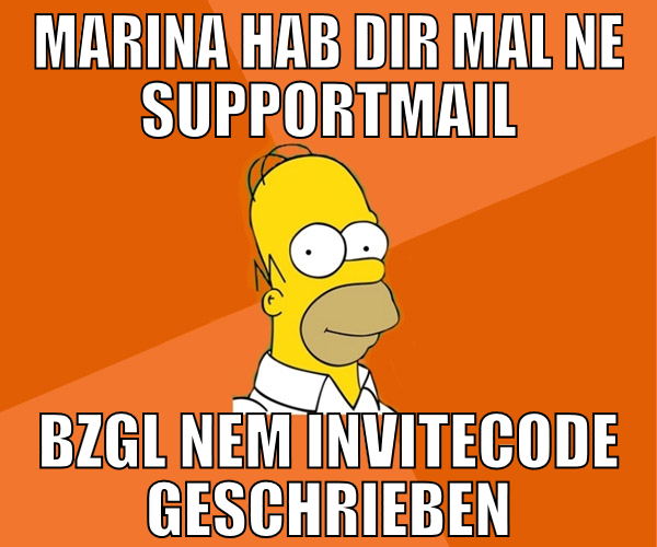 marina hab dir mal ne supportmail bzgl nem invitec