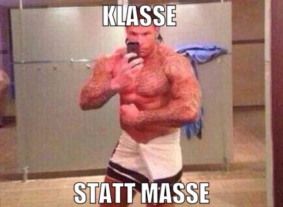 klasse  statt masse