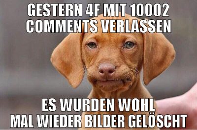 gestern 4f mit 10002 comments verlassen es wurden