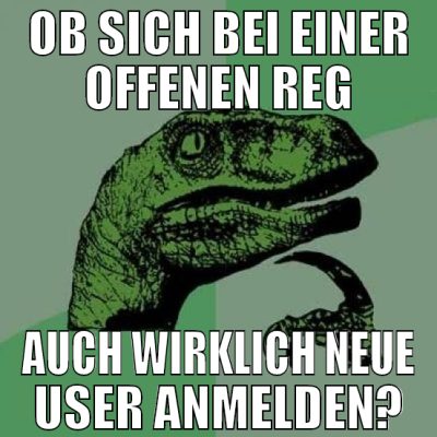 ob sich bei einer offenen reg auch wirklich neue u
