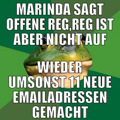 marinda sagt offene reg,reg ist aber nicht auf wie