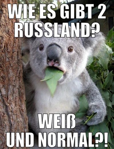 Wie es gibt 2 Russland? weiß und normal?!