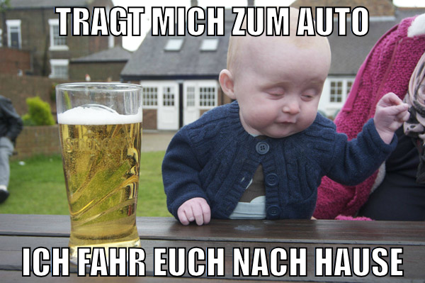 Tragt mich zum Auto Ich fahr euch nach Hause