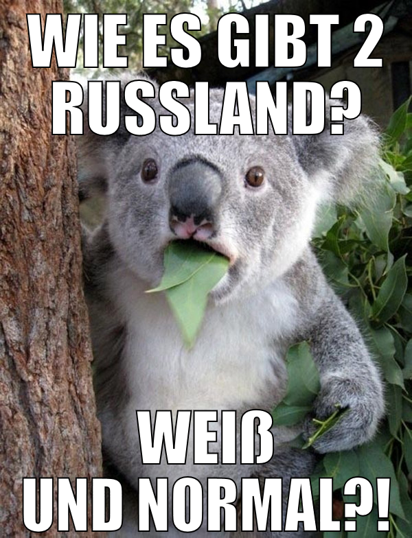 Wie es gibt 2 Russland? weiß und normal?!