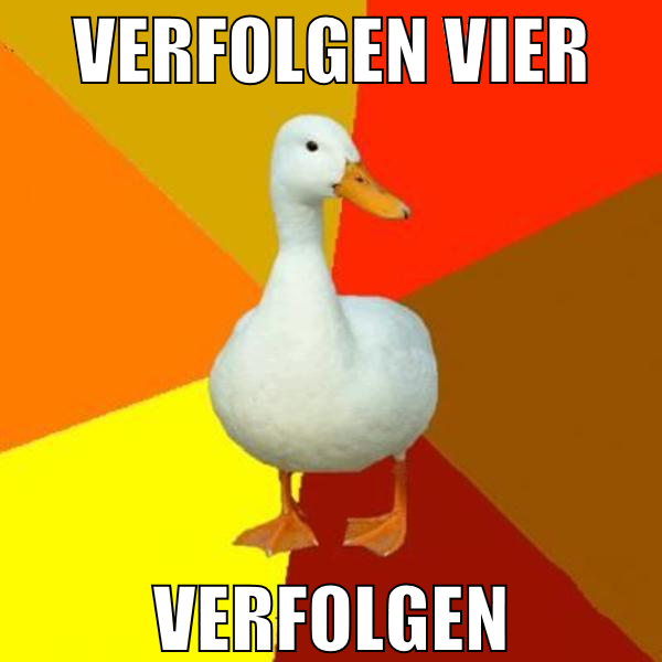 verfolgen vier verfolgen