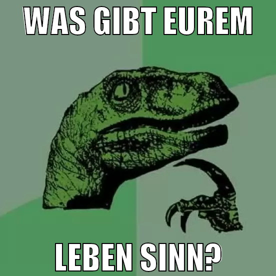 was gibt eurem leben sinn?