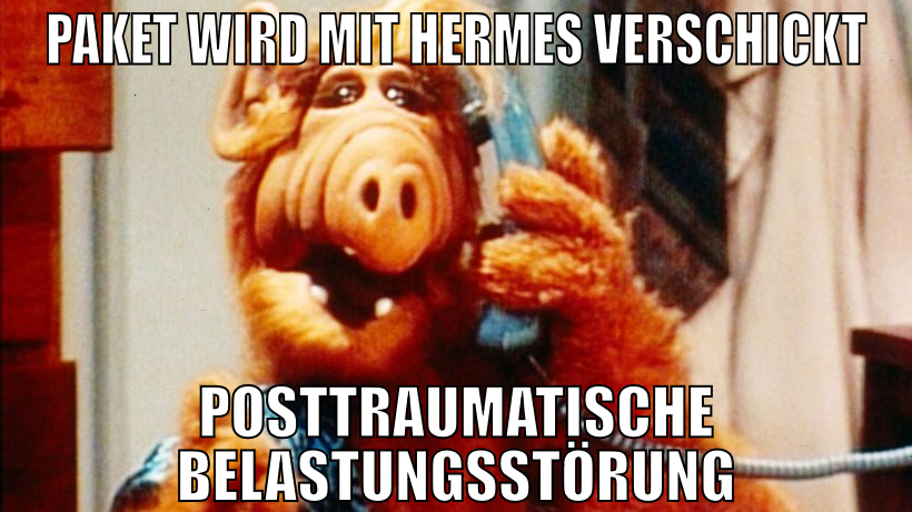 paket wird mit hermes verschickt posttraumatische