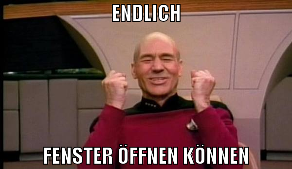 endlich fenster öffnen können