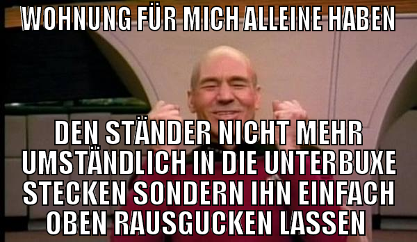 wohnung für mich alleine haben den ständer nicht m