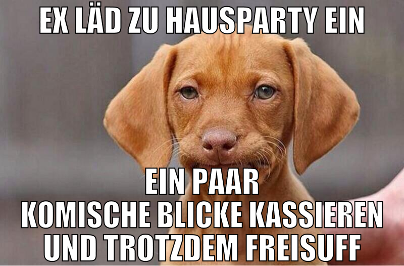 EX läd zu hausparty ein ein paar komische blicke k