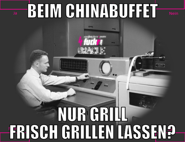 Beim Chinabuffet nur grill frisch grillen lassen?
