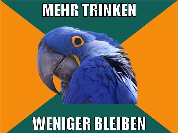 mehr trinken weniger bleiben