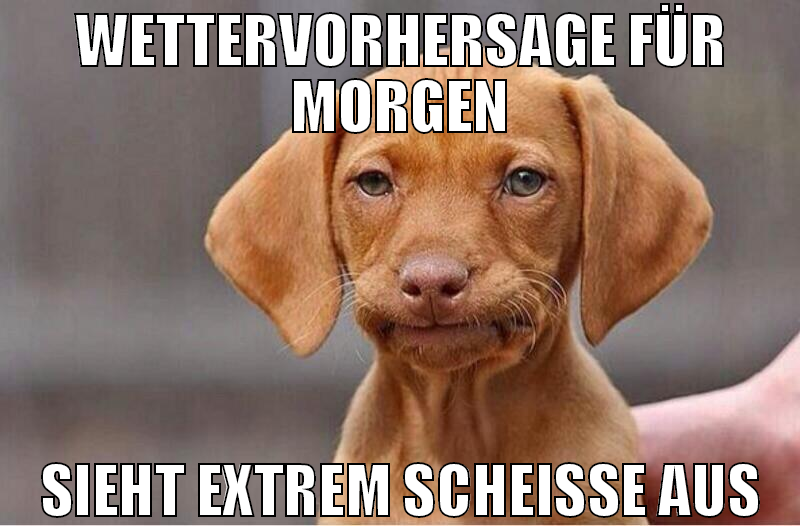 wettervorhersage für morgen sieht extrem scheiße a