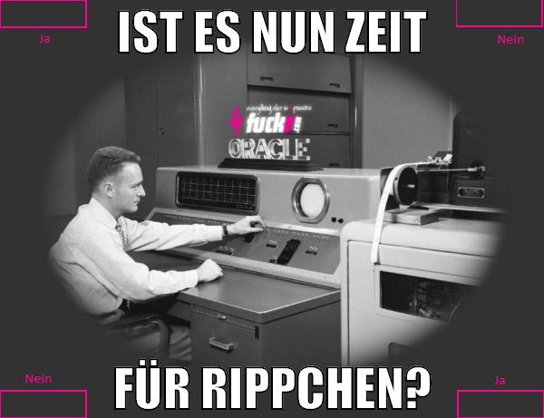 Ist es nun zeit für rippchen?