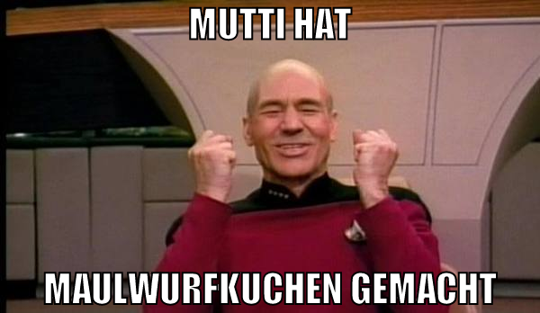 mutti hat maulwurfkuchen gemacht
