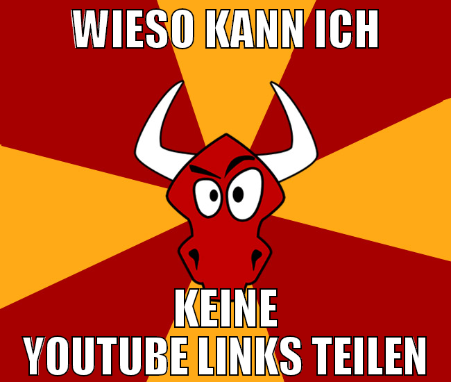 Wieso kann ich keine youtube links teilen