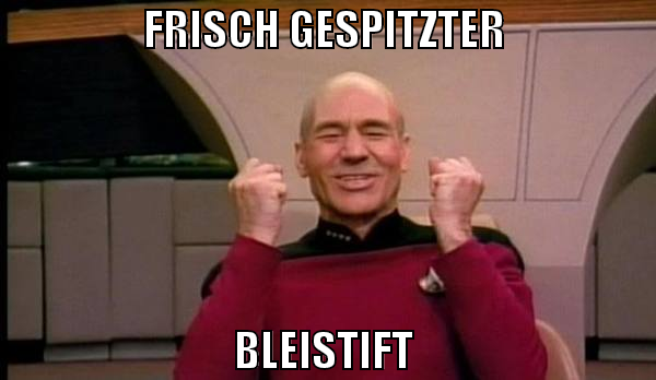 frisch gespitzter  Bleistift
