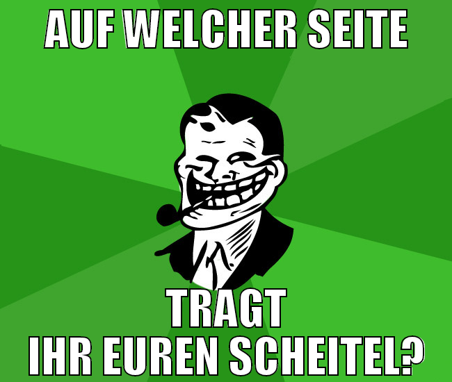 auf welcher seite tragt ihr euren scheitel?