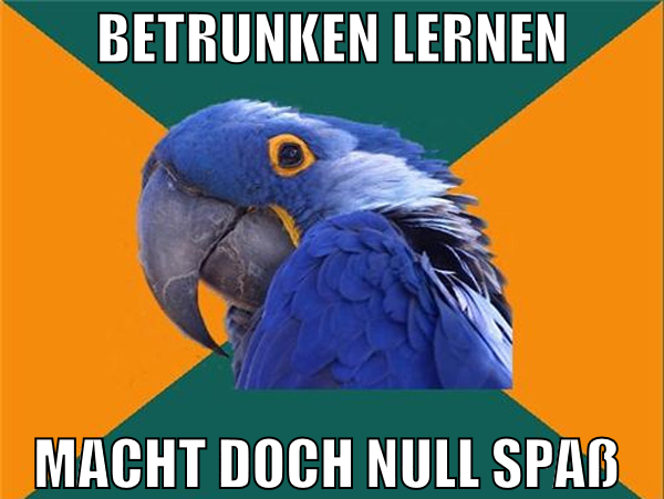 betrunken lernen macht doch null spaß