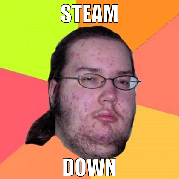 steam down