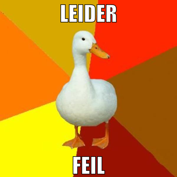 leider feil