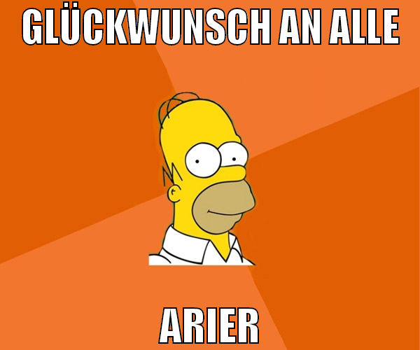 glückwunsch an alle arier
