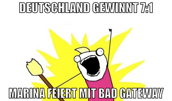 Deutschland gewinnt 7:1 Marina feiert mit Bad Gate