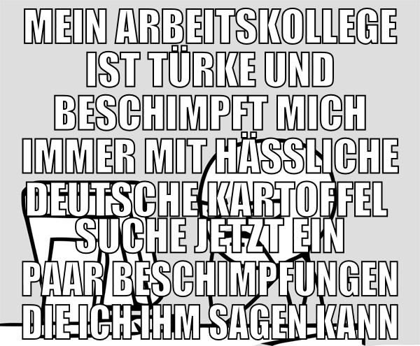 Mein Arbeitskollege ist Türke und beschimpft mich