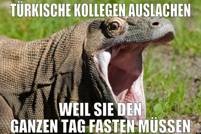türkische kollegen auslachen weil sie den ganzen t
