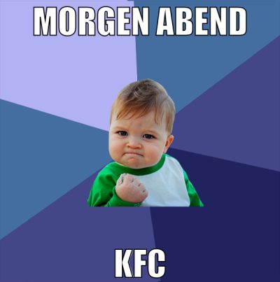 morgen abend kfc