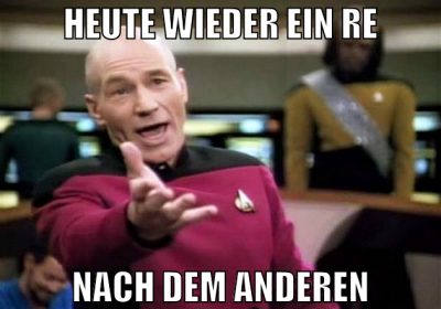 heute wieder ein re nach dem anderen
