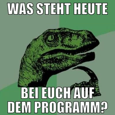 Was steht heute bei euch auf dem Programm?
