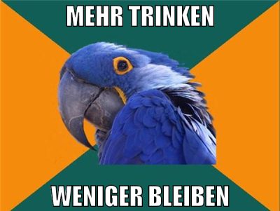 mehr trinken weniger bleiben