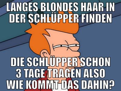 langes blondes haar in der schlüpper finden die sc