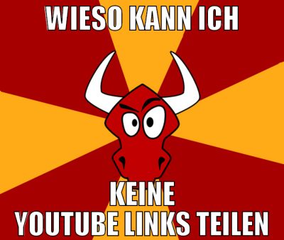 Wieso kann ich keine youtube links teilen