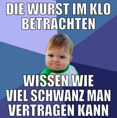 Die wurst im klo betrachten wissen wie viel schwan