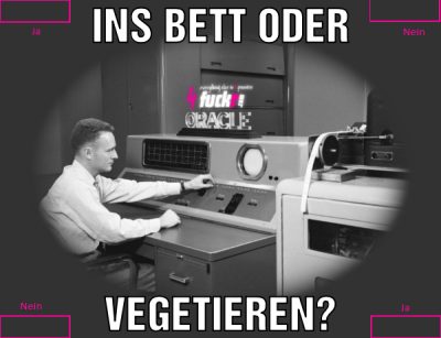Ins bett oder Vegetieren?