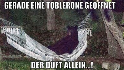 gerade eine toblerone geöffnet der duft allein...!