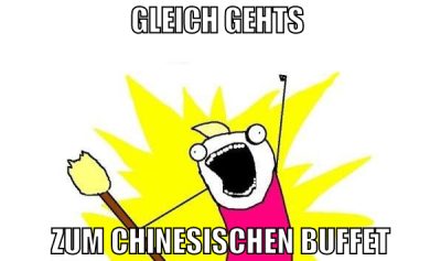 gleich gehts  zum chinesischen buffet