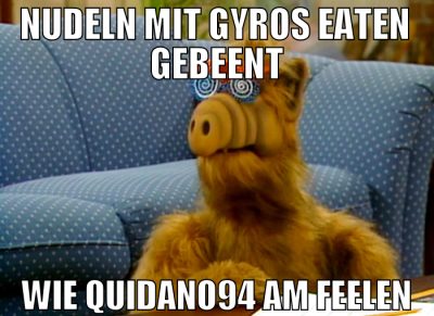 Nudeln mit Gyros eaten gebeent wie quidano94 am fe
