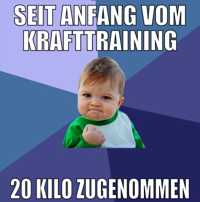 Seit anfang vom Krafttraining 20 Kilo zugenommen
