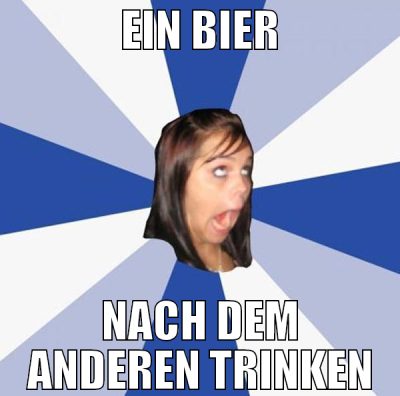 ein bier nach dem anderen trinken