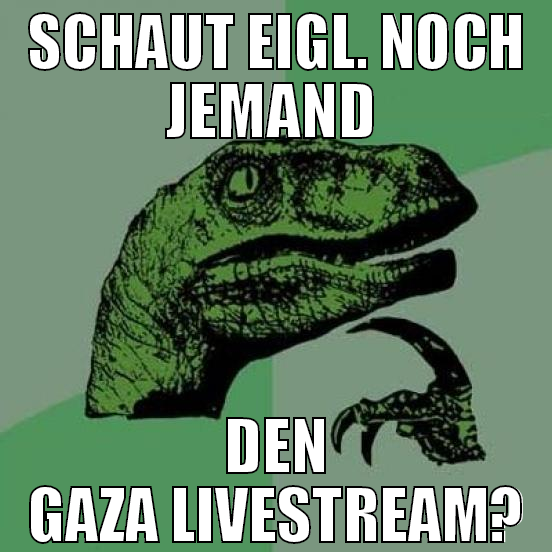 schaut eigl. noch jemand  den gaza livestream?