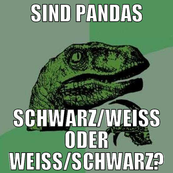Sind pandas schwarz/weiß oder weiß/schwarz?