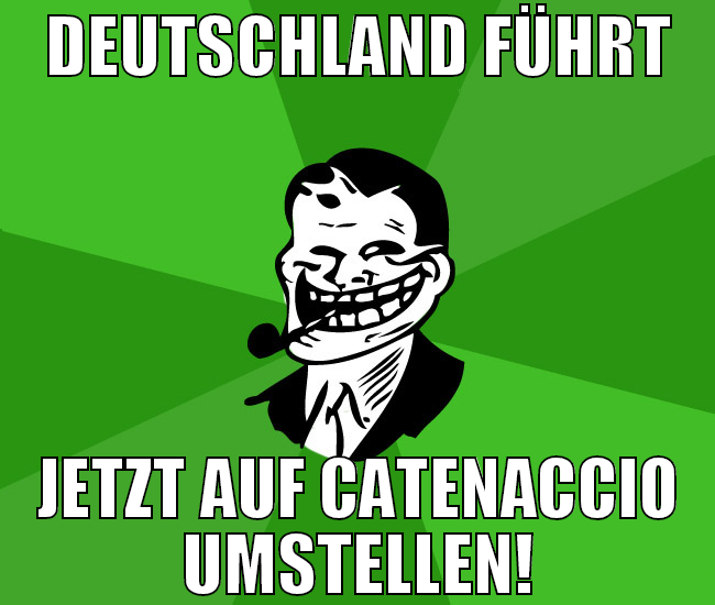 Deutschland führt jetzt auf Catenaccio umstellen!