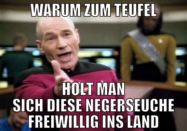 warum zum teufel holt man sich diese negerseuche f